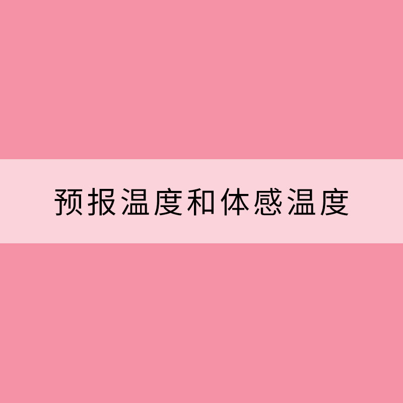 預(yù)報溫度和體感溫度不是一回事