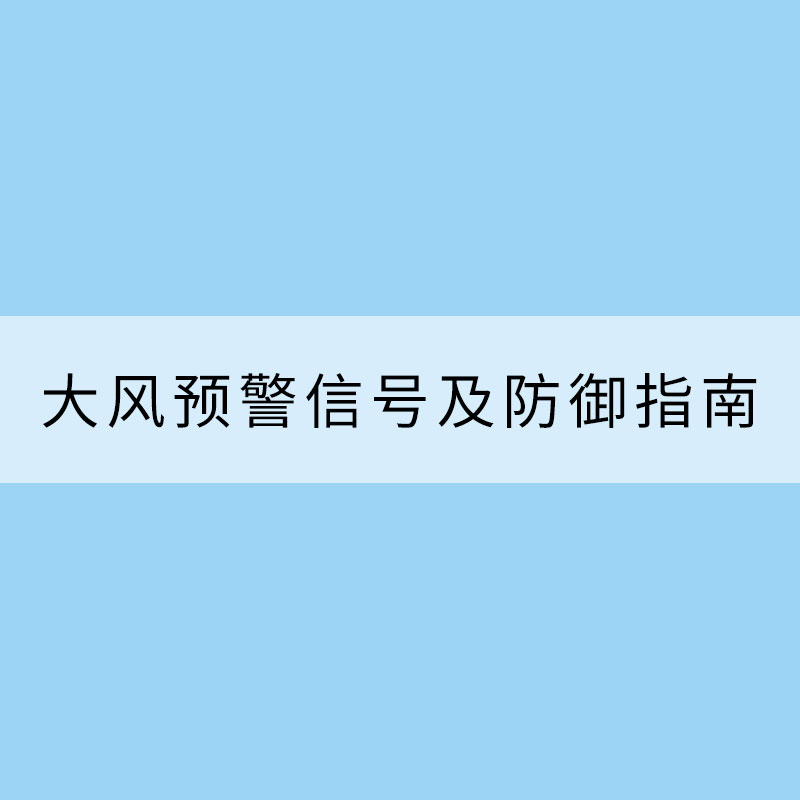 大風(fēng)預(yù)警信號及防御指南
