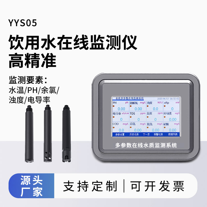 飲用水水質(zhì)監(jiān)測(cè)參數(shù)(水溫、ph、余氯、濁度、電導(dǎo)率)